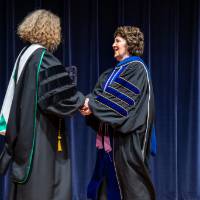 Provost Drake and recipient